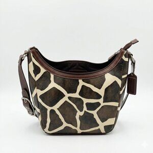 Brown and Cream Giraffe Print Women's Bag